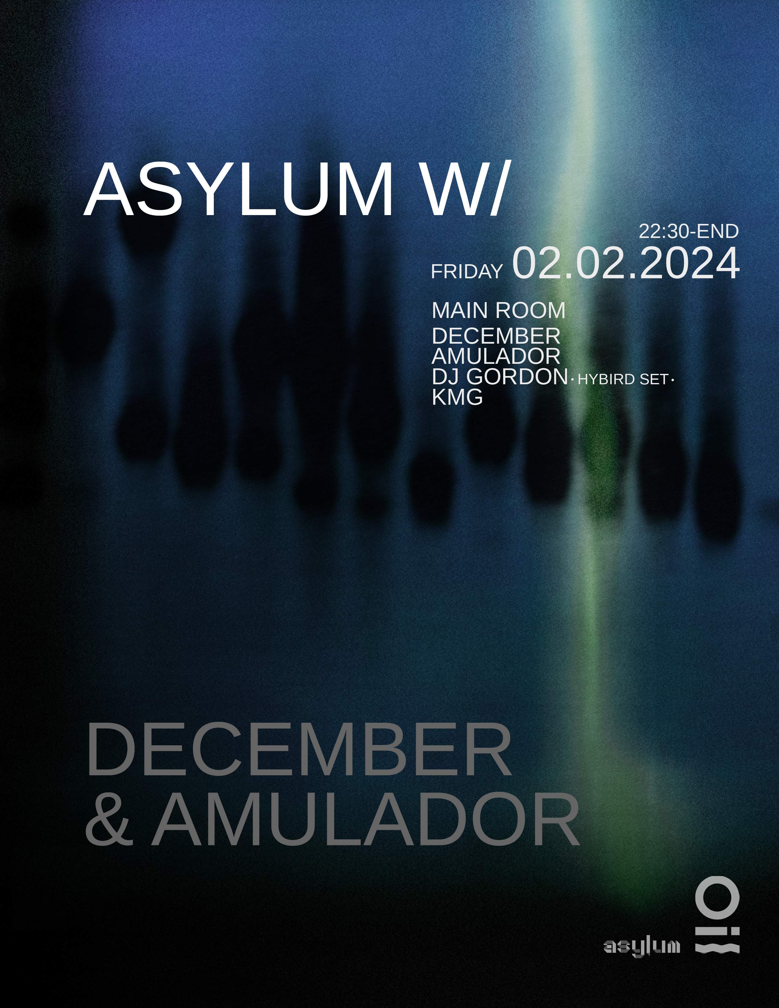 asylum w/ December + Amulador - フライヤー表
