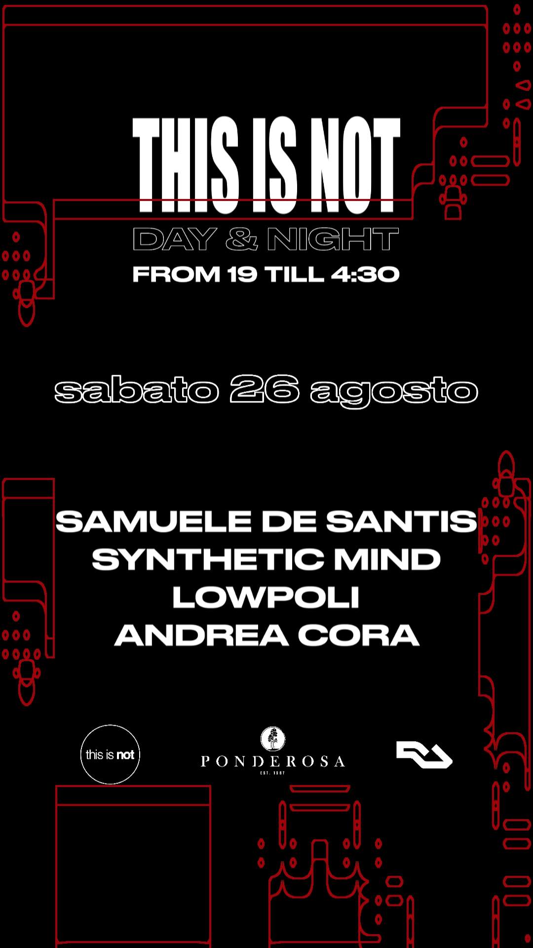 This Is Not DAY & NIGHT with Samuele De Santis and Synthetic Mind - フライヤー表