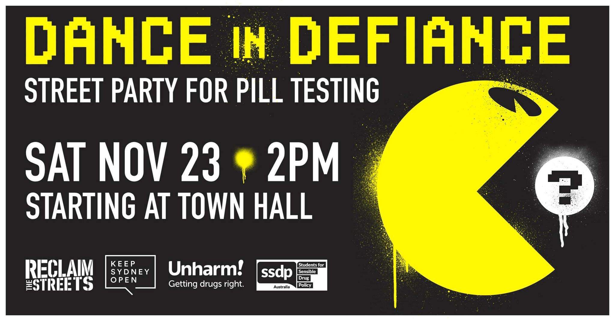 Dance In Defiance - Street Party for Pill Testing - Página frontal
