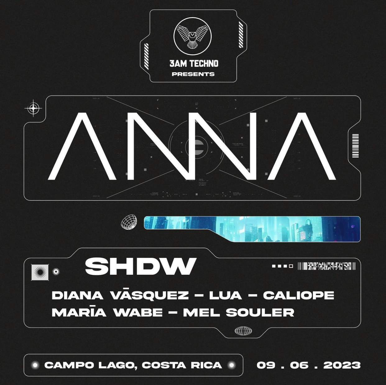 3AM PRESENTS: ANNA + SHDW & Obscure Shape - フライヤー表