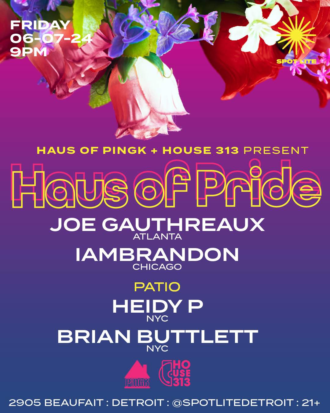 Haus of Pingk + House 313 present: Haus of Pride - Página frontal