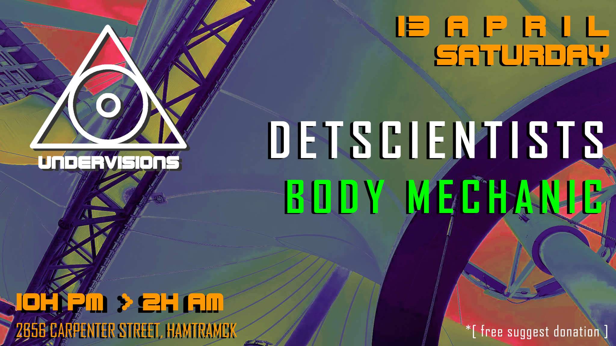 UNDERVISIONS - \\\\\\\\\\\\\\ THE BASSMENT DETROIT SPECIAL GUEST - DJ Body Mechanic - フライヤー表