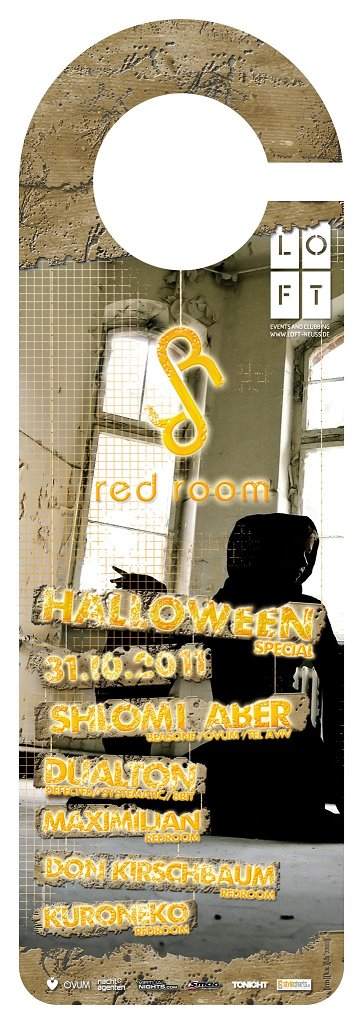 Redroom Pres. Halloween Special with Shlomi Aber , Dualton & Co - フライヤー表