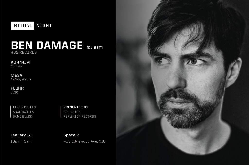 Benjamin Damage (DJ Set) at Ritual Night - フライヤー表