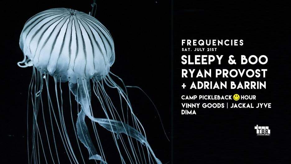 Frequencies: Sleepy & Boo with Guests and Happy Hour - フライヤー表