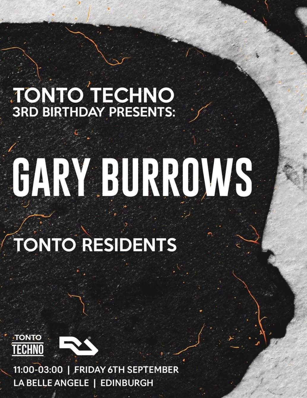 Tonto Techno 3rd Birthday presents: Gary Burrows (3 Hour Set) - フライヤー表
