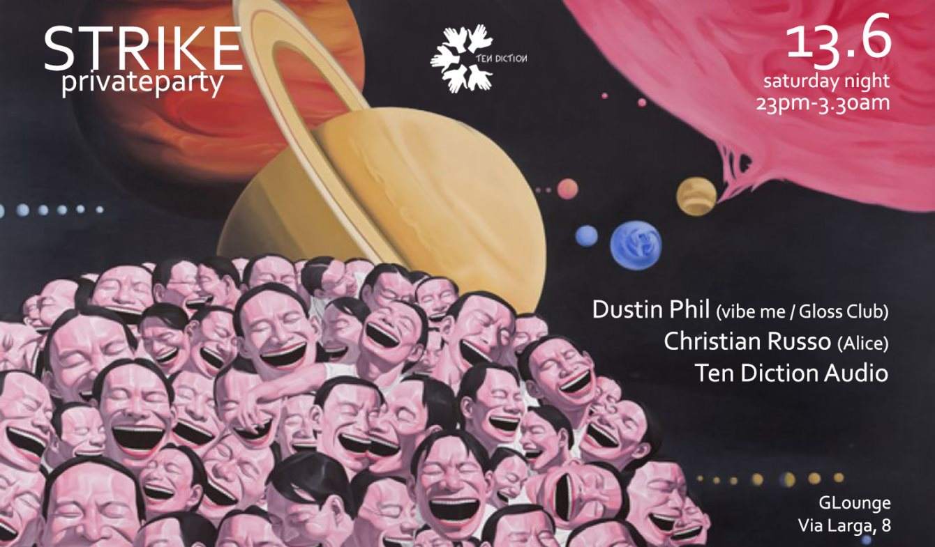STRIKE Private Party with Dustin Phil, Christian Russo & Ten Diction Audio - Página frontal