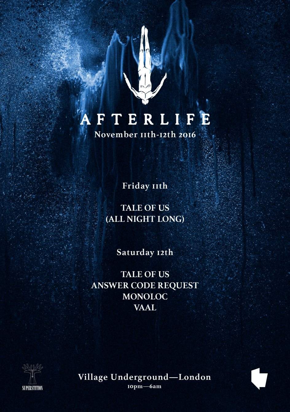 Afterlife - Tale Of Us, Answer Code Request, Monoloc, Vaal (Sold Out) - フライヤー裏