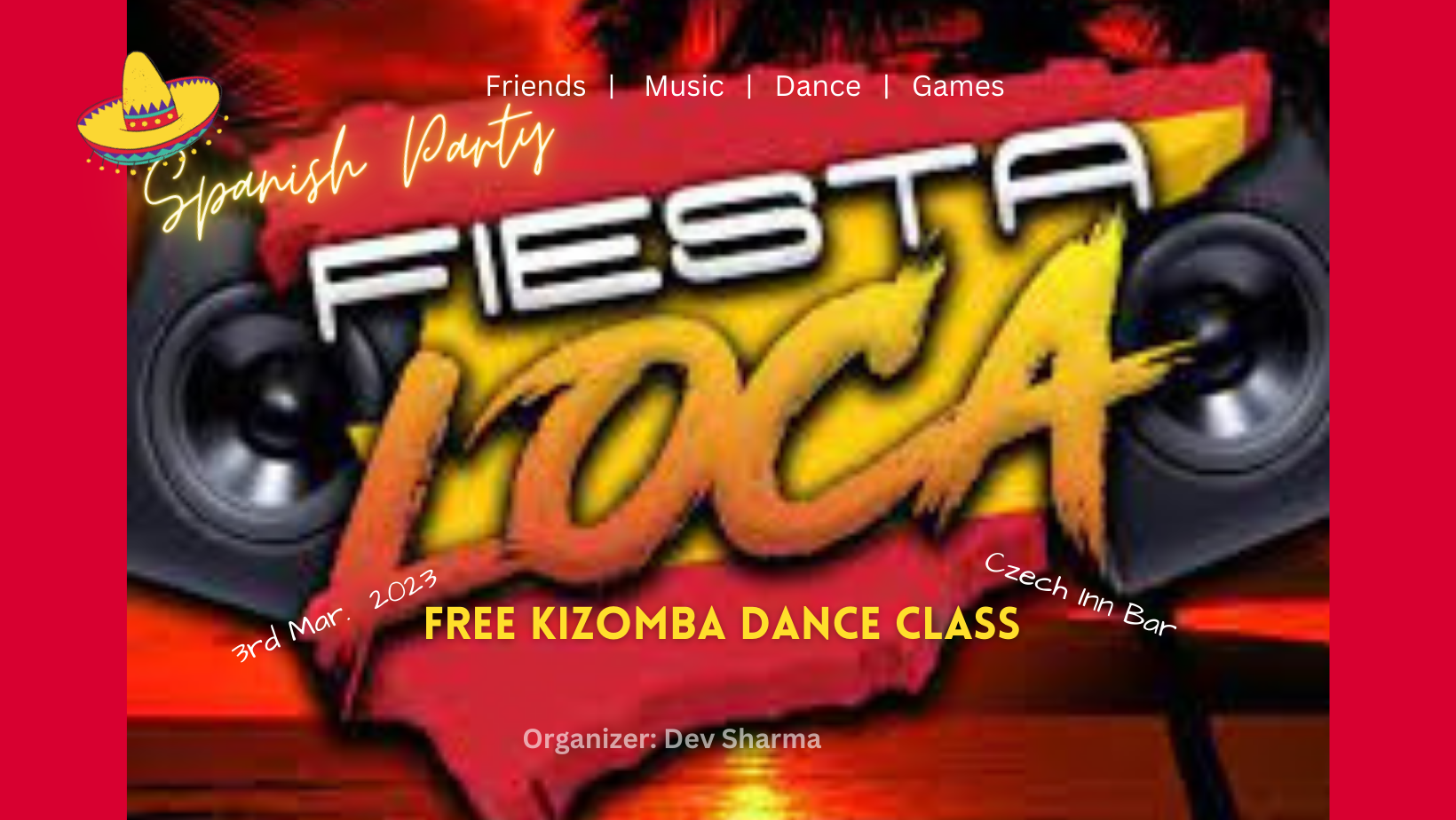 Fiesta Loca Spanish Party (Free Kizomba Dance Class) - フライヤー表