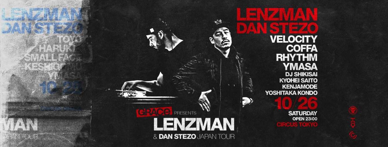 Grace presents Lenzman & Dan Stezo Japan Tour Tokyo - フライヤー表