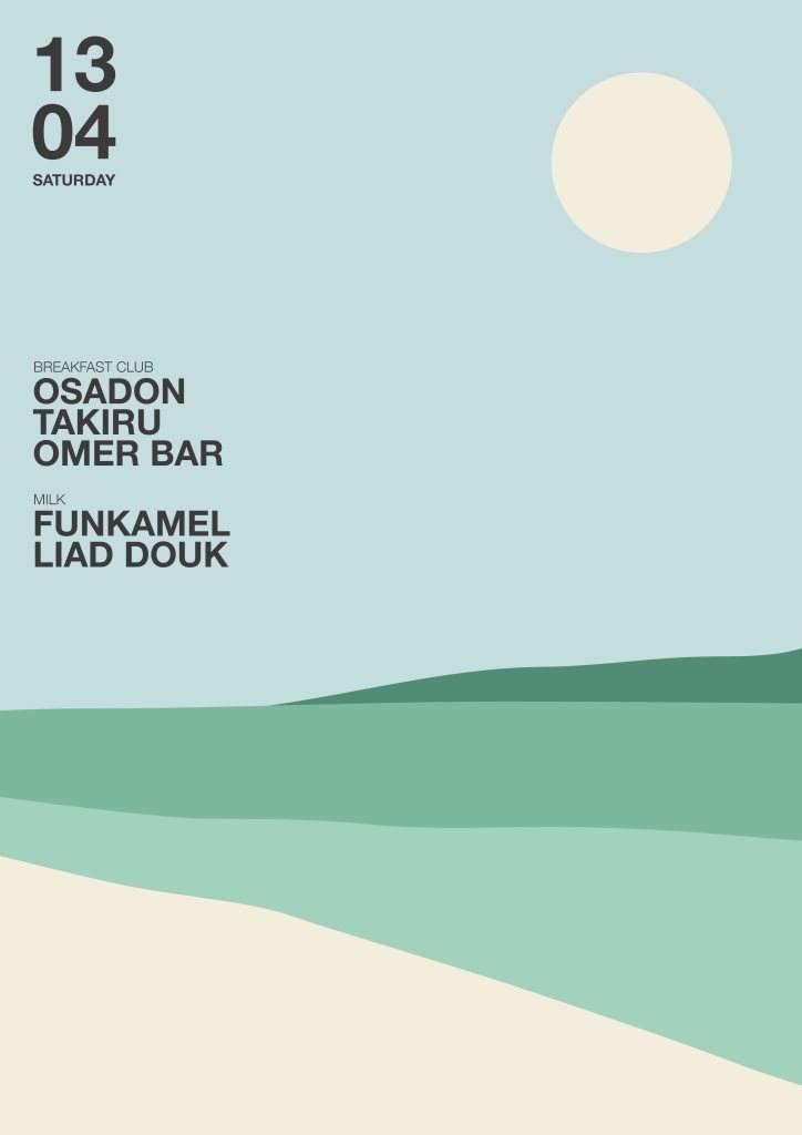Osadon / Takiru / Omer Bar / Funkamel / Liad Douk - フライヤー表