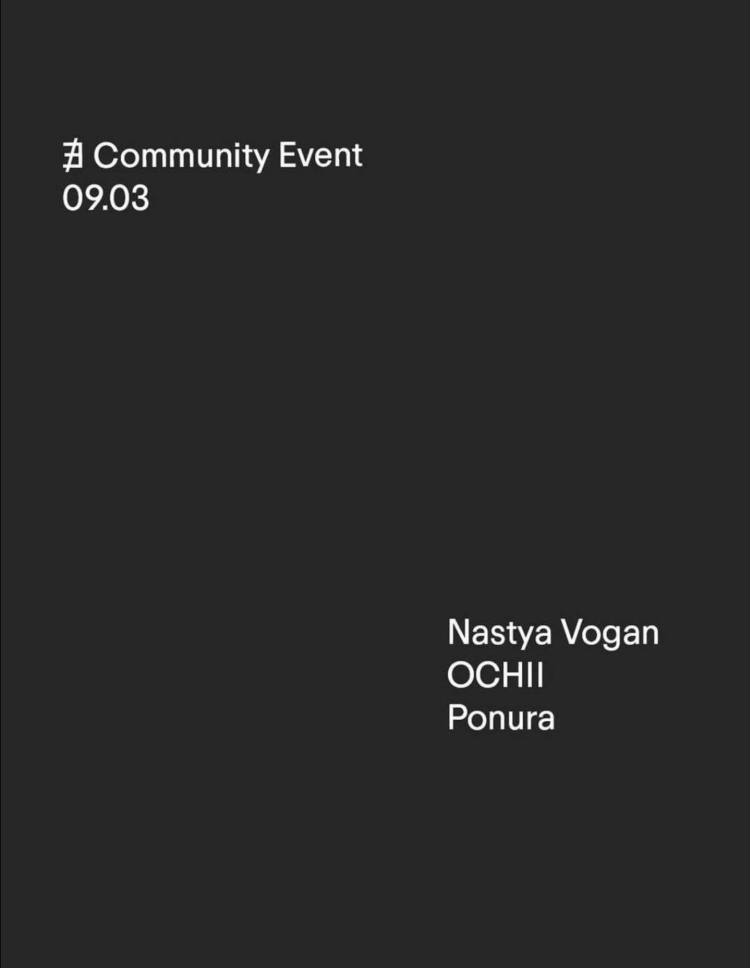 ∄ Community Event - Página frontal