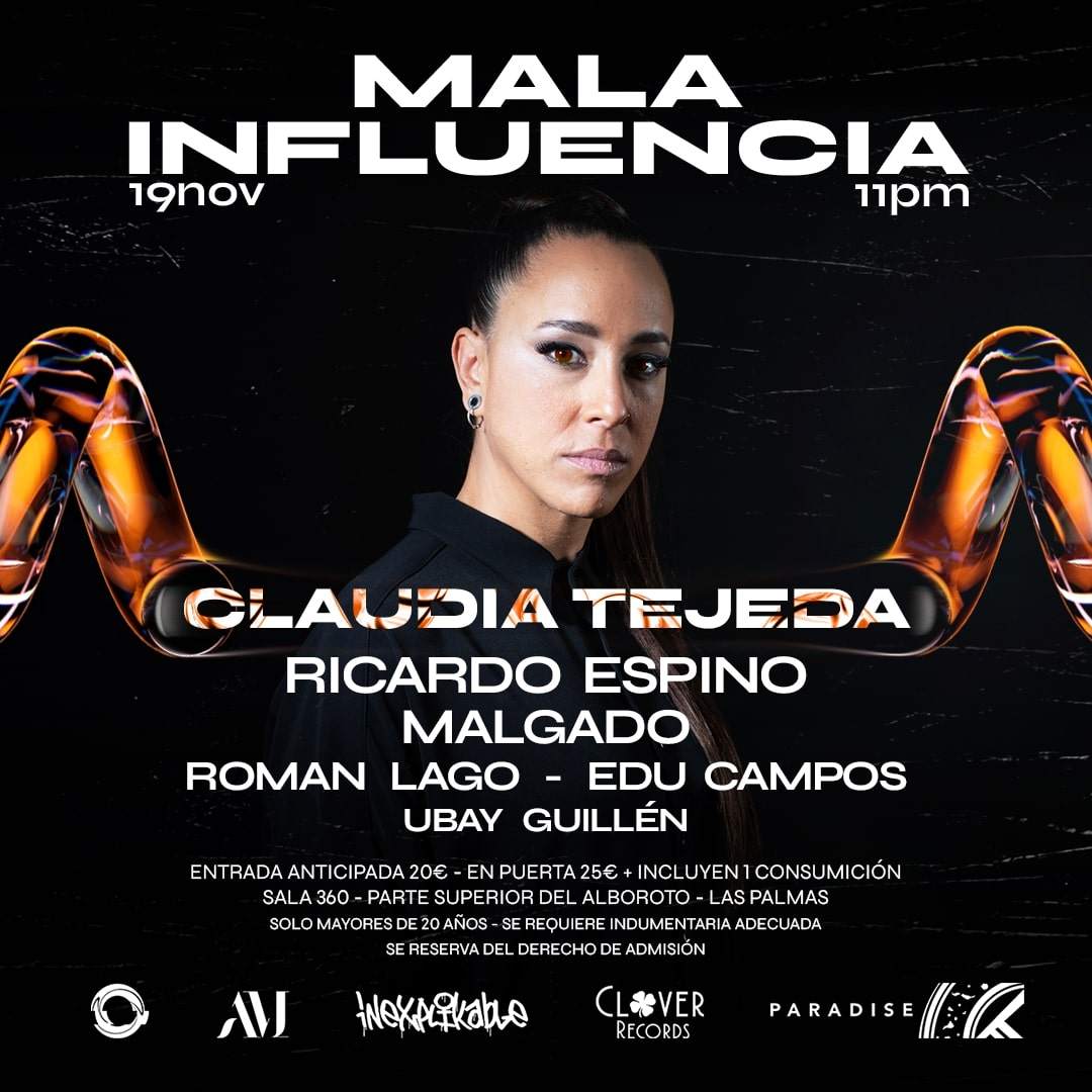 Mala Influencia with Claudia Tejeda - Página frontal