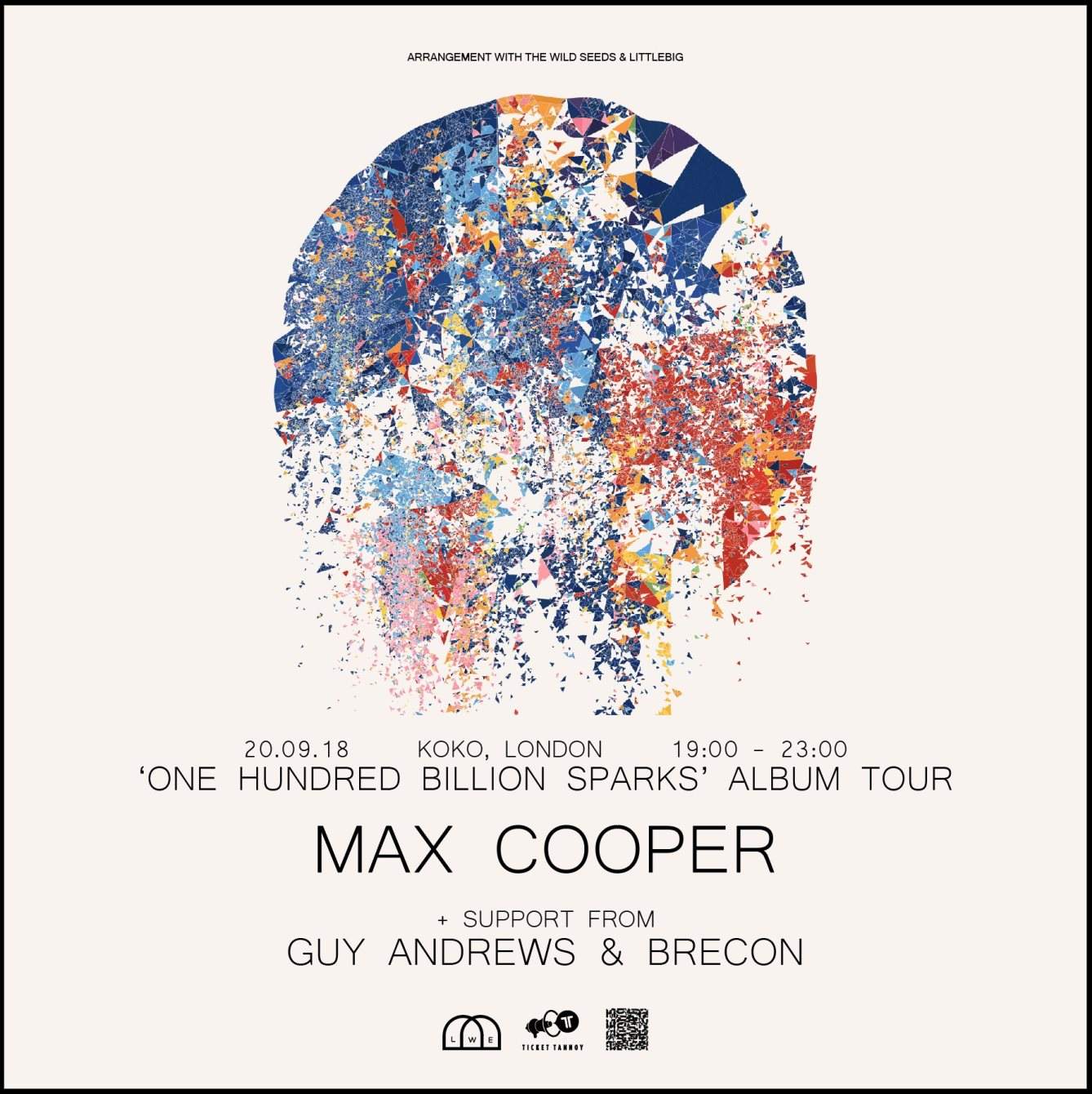 Max Cooper – One Hundred Billion Sparks Album Tour - Página frontal