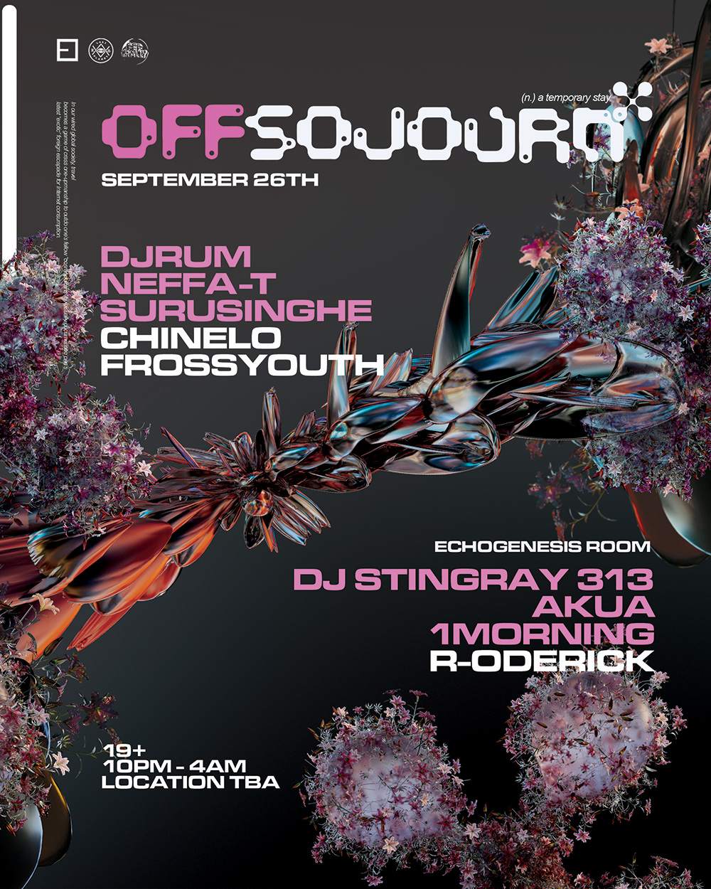 OFF SOJOURN: DJ Stingray 313 / DjRUM / Neffa-T / Akua & more at