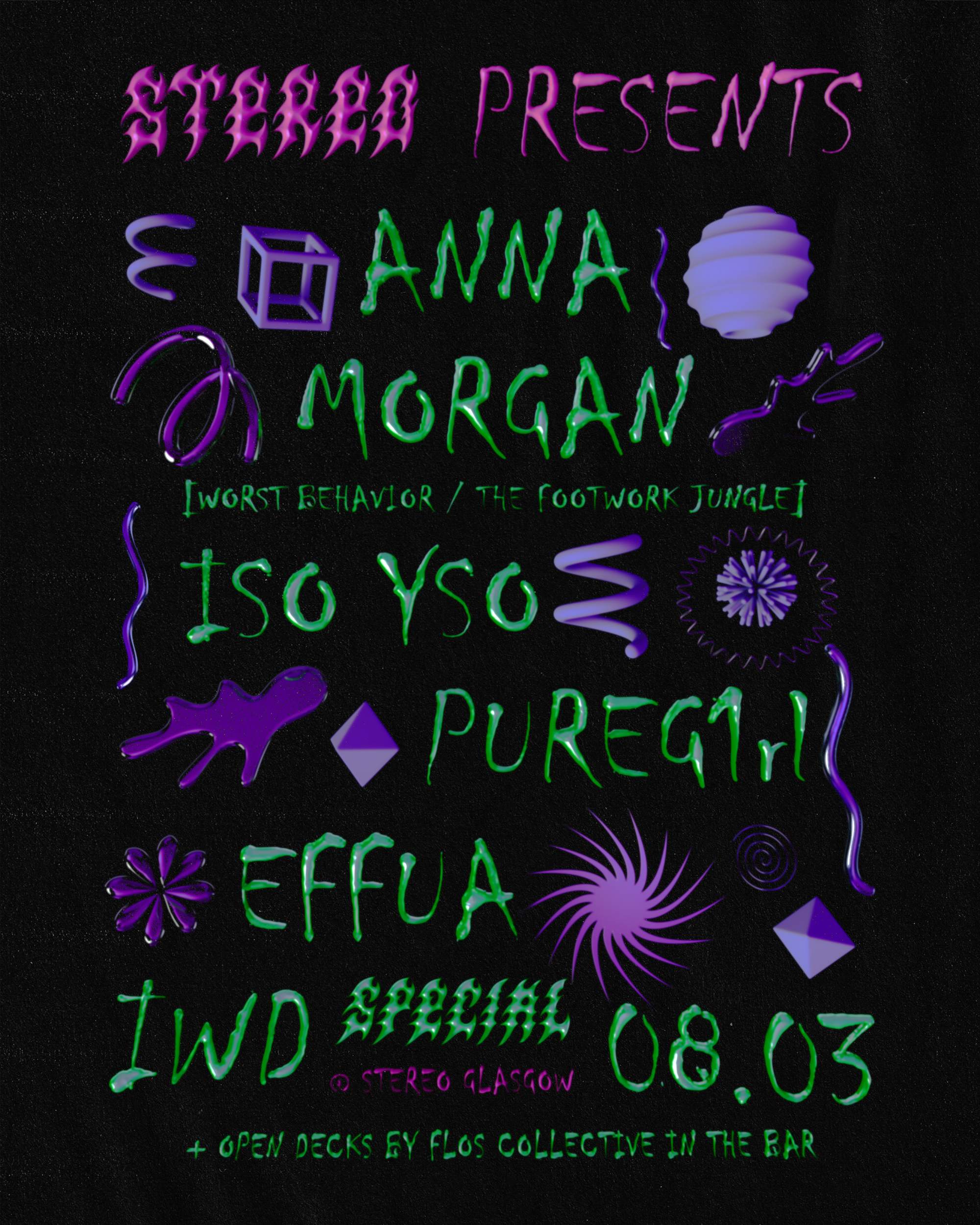 Stereo presents: Anna Morgan // IWD Special - フライヤー表