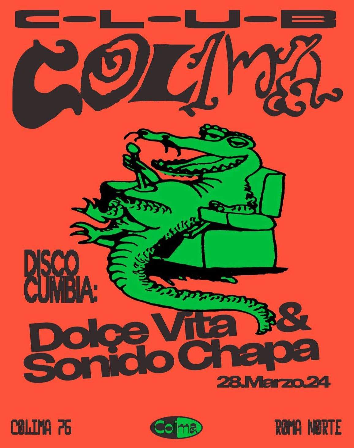 Disco Cumbia: Dolce Vita & Sonido Chapa - フライヤー表