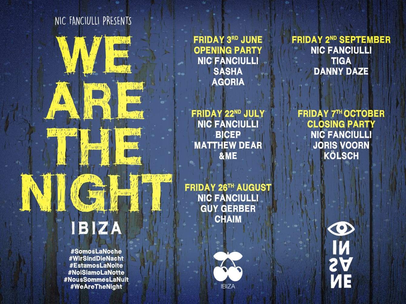 Insane presents We Are The Night Opening - Página frontal