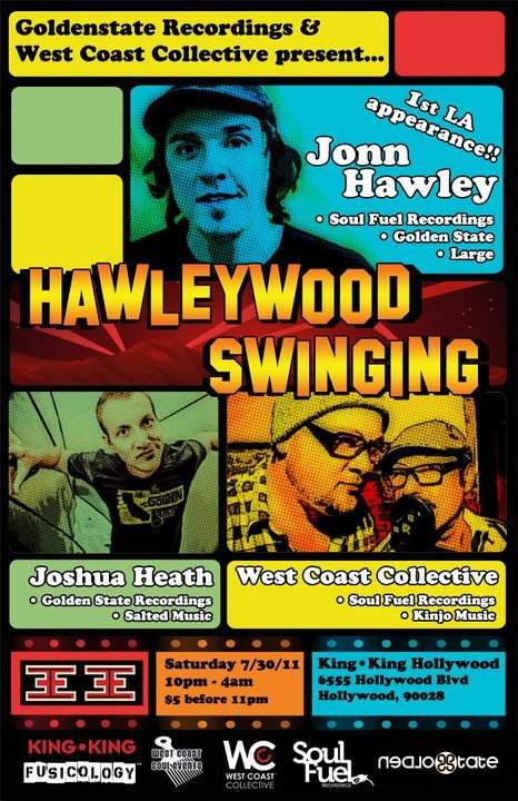 Hawleywood Swinging with Jonn Hawley, Joshua Heath & Wcc - フライヤー表