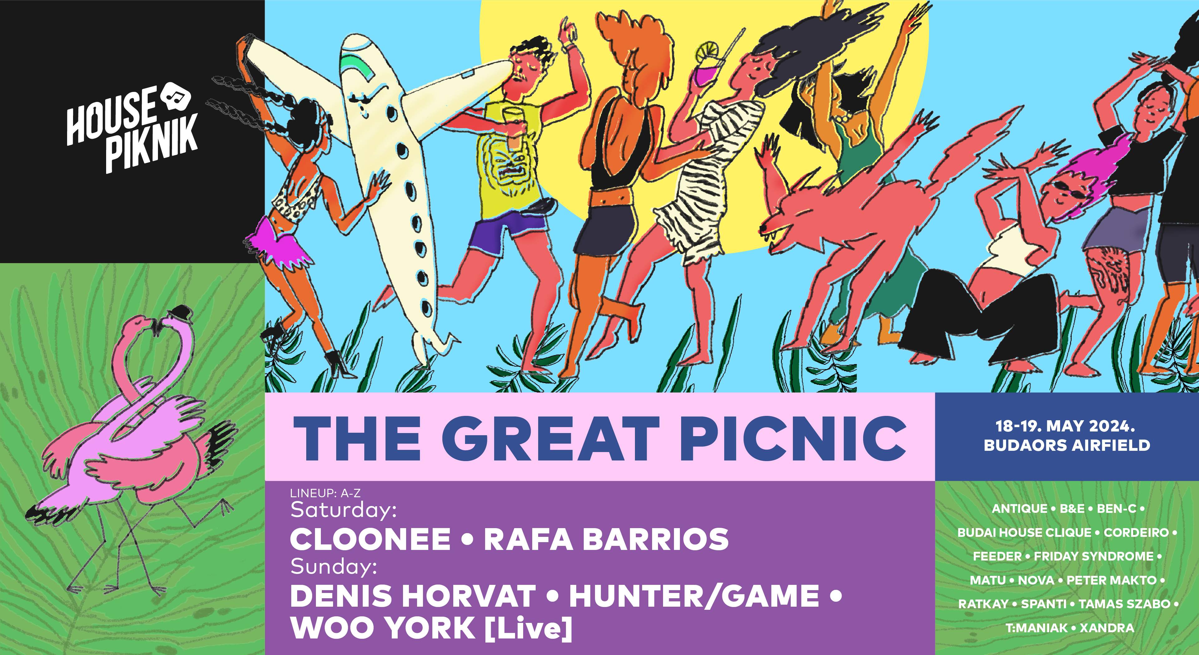 HOUSE PIKNIK - Great Picnic with CLOONEE Woo York 'live' Hunter/Game Rafa Barrios Denis Horvat - フライヤー表