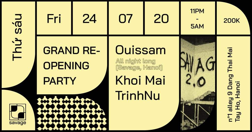 Grand Re-Opening Party: Ouissam (All Night Long) - フライヤー表