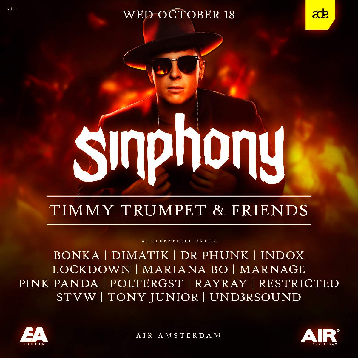 SINPHONY ADE Label Night with Timmy Trumpet & Friends - Página frontal