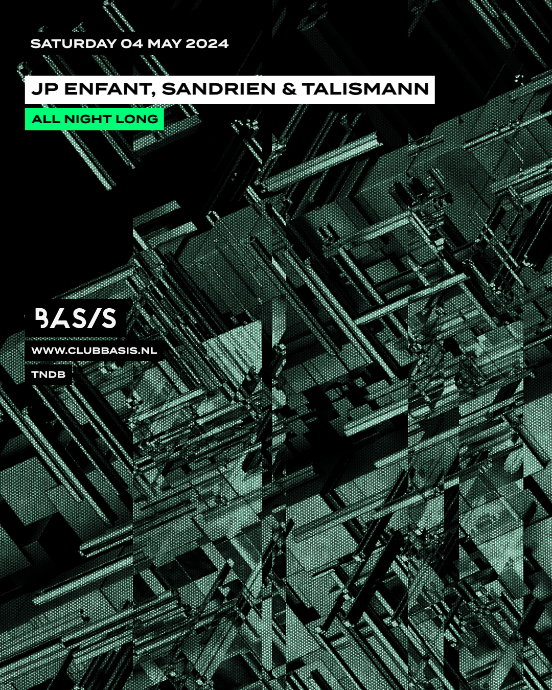 BASIS/ JP Enfant, Sandrien & Talismann All Night Long - フライヤー表