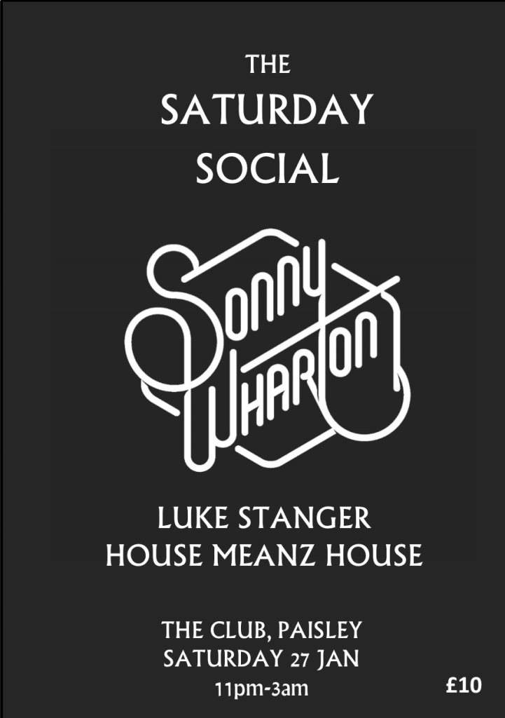 Saturday Social with Sonny Wharton - フライヤー裏