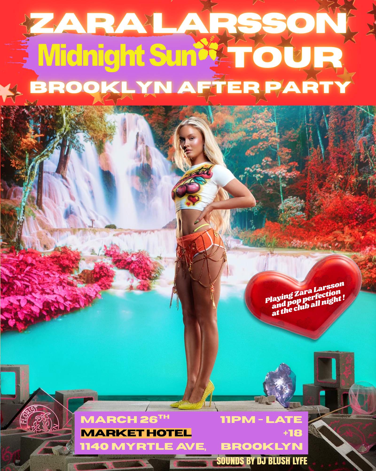 A ZARA LARSSON MIDNIGHT SUN TOUR AFTER PARTY at Market Hotel, New