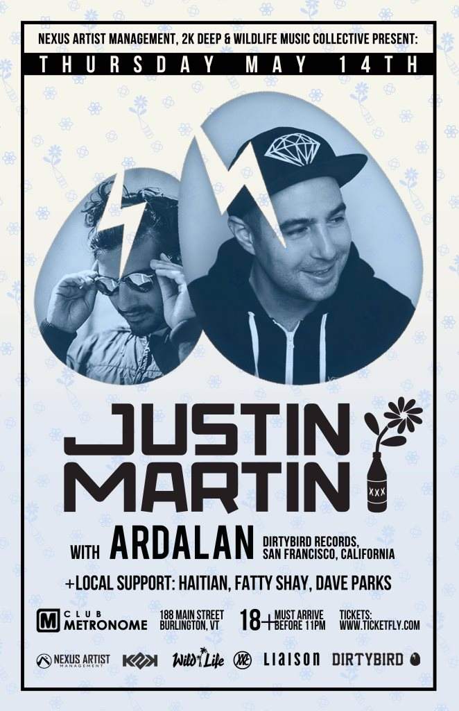 Justin Martin & Ardalan - BTV - フライヤー表