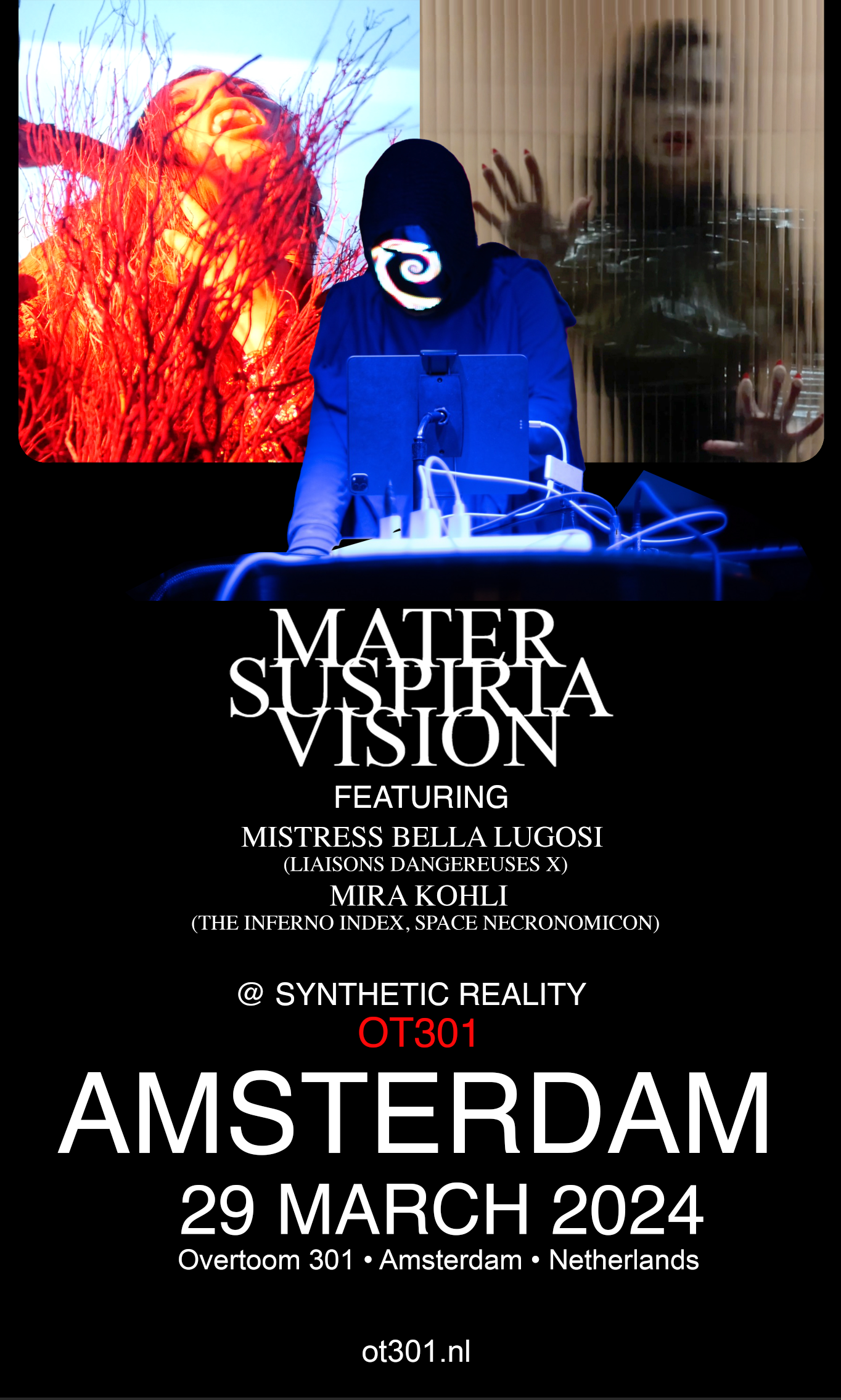 Synthetic Reality: Mater Suspiria Vision live - フライヤー裏