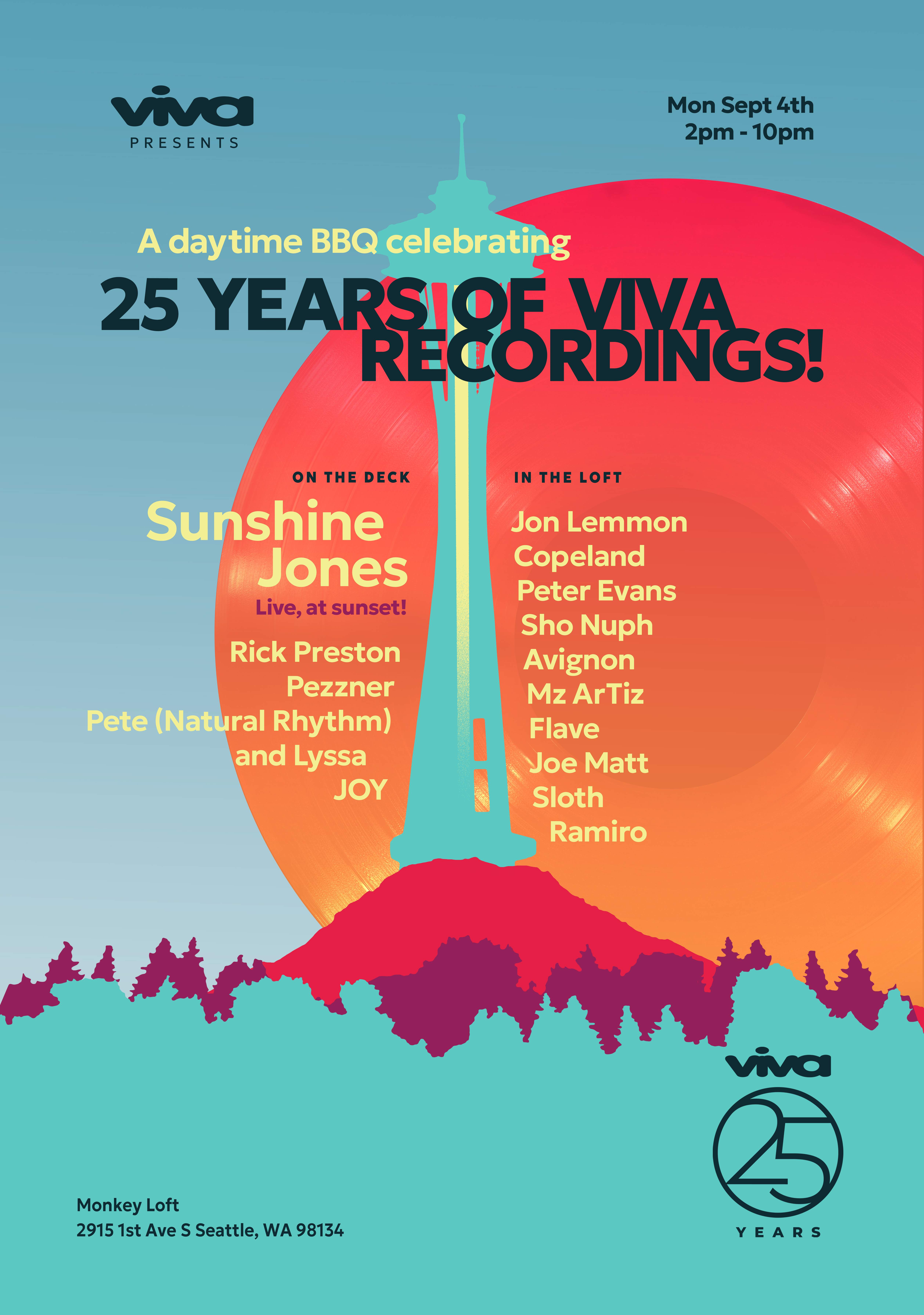A Daytime BBQ Celebrating 25 Years of Viva Recordings - フライヤー表