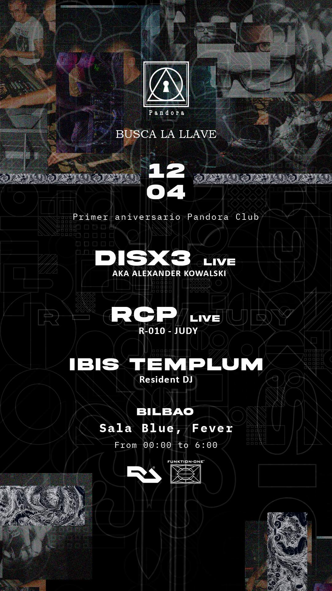 Aniversario Pandora: DISX3 Live, RCP Live, Ibis Templum - Página frontal