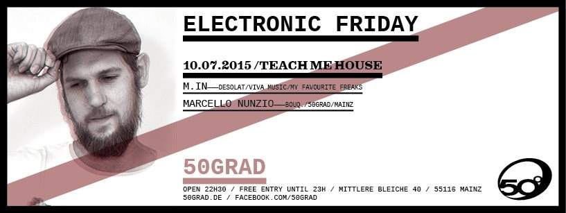Teach Me House with M.in, Marcello Nunzio & Maurice Deek - フライヤー表