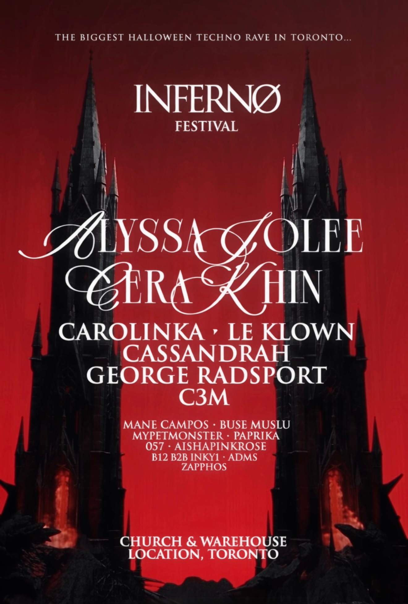 INFERNØ FESTIVAL at TBA - CHURCH & WAREHOUSE LOCATION, Toronto · Tickets