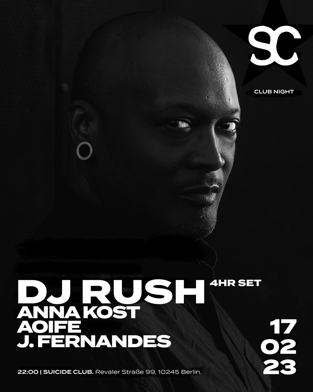 SCB CLUB NIGHT with DJ Rush (4 hour set), J. Fernandes, Anna Kost