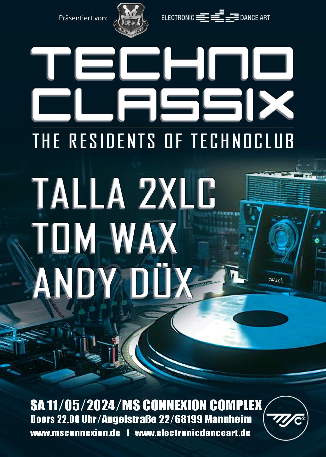 Techno Classix - The Residents of Technoclub - フライヤー表