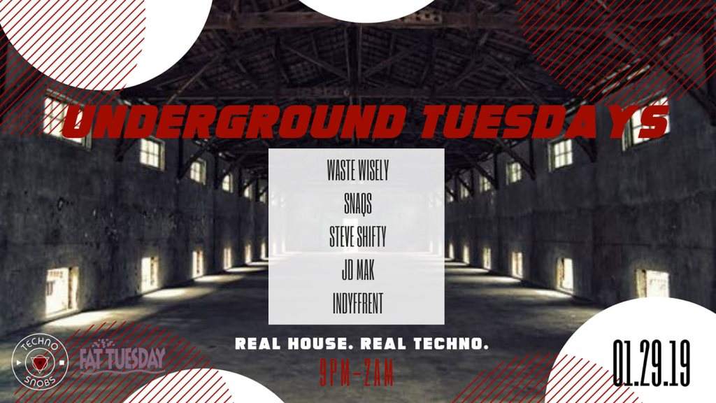Underground Tuesdays - フライヤー表
