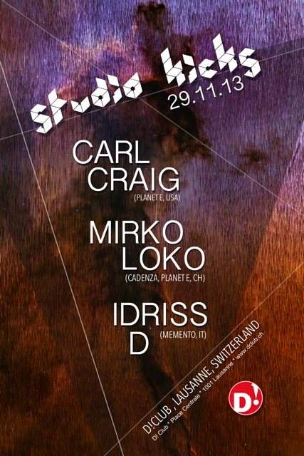 Studio Kicks: Carl Craig b2b Mirko Loko - Página frontal