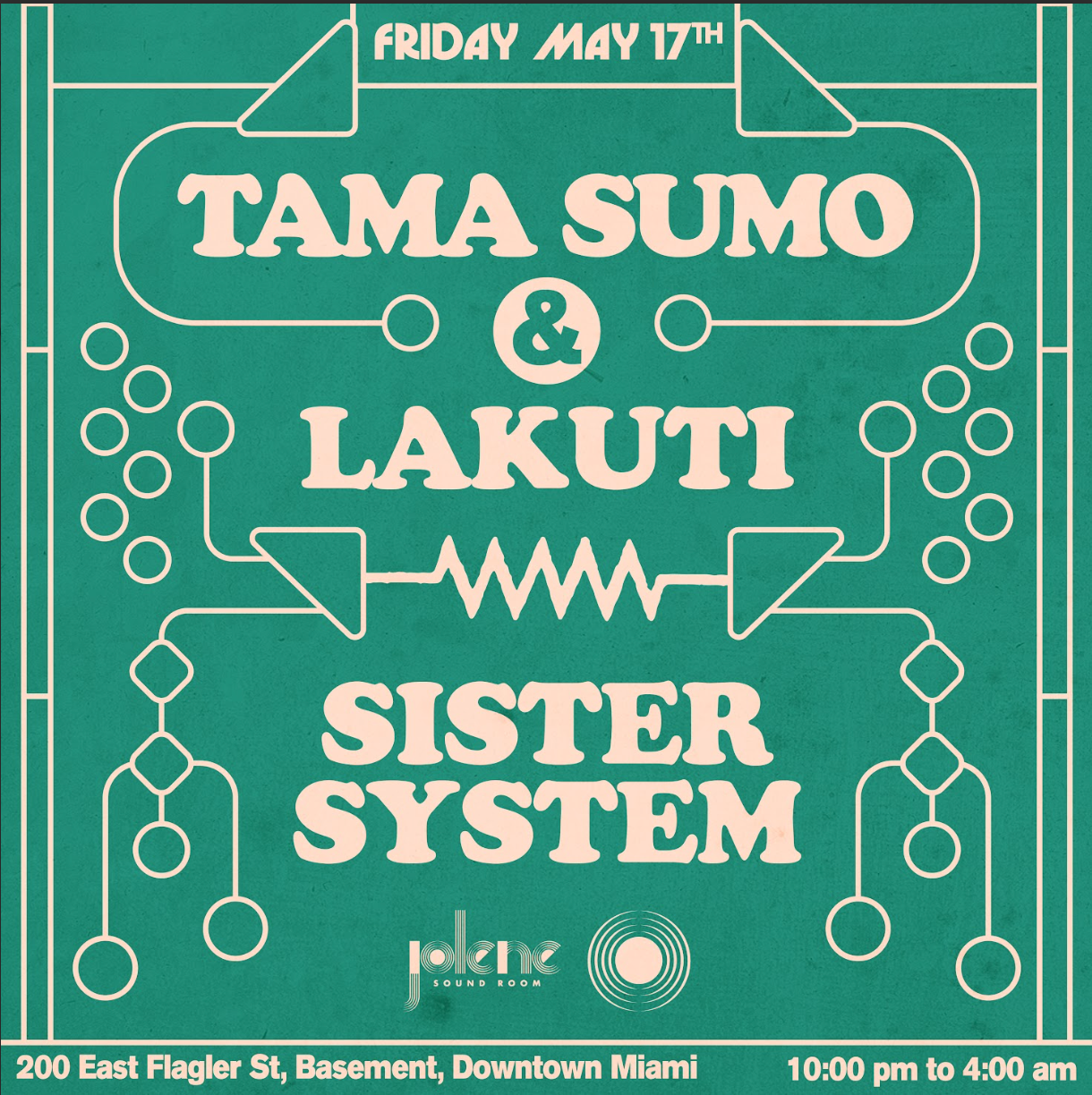 Tama Sumo & Lakuti + Sister System - フライヤー表