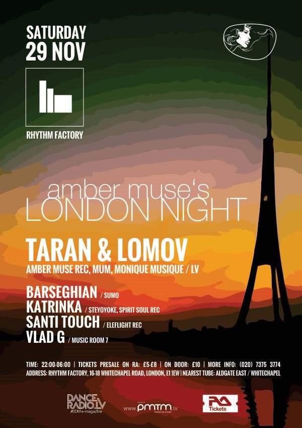 Amber Muse's London Night - フライヤー表