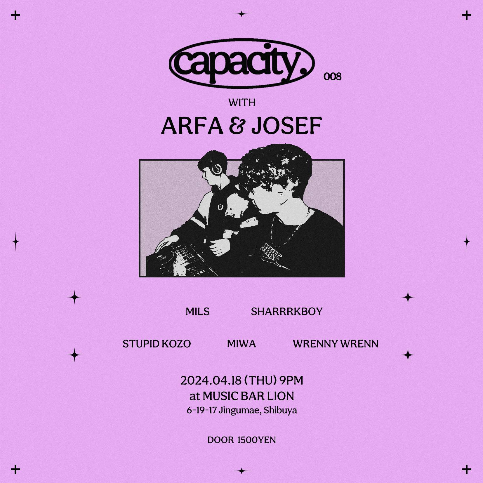 Capacity with Arfa & Josef - フライヤー表