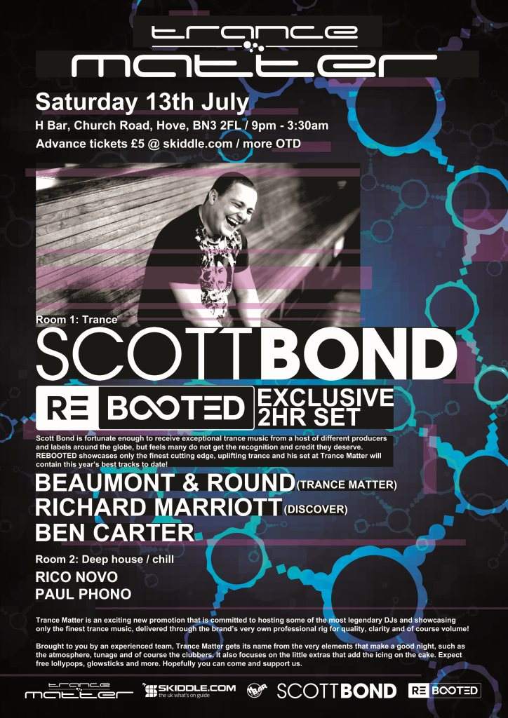 Trance Matter at H Bar Hove Launch Event fr. Dance Music Legend Scott Bond - Página frontal