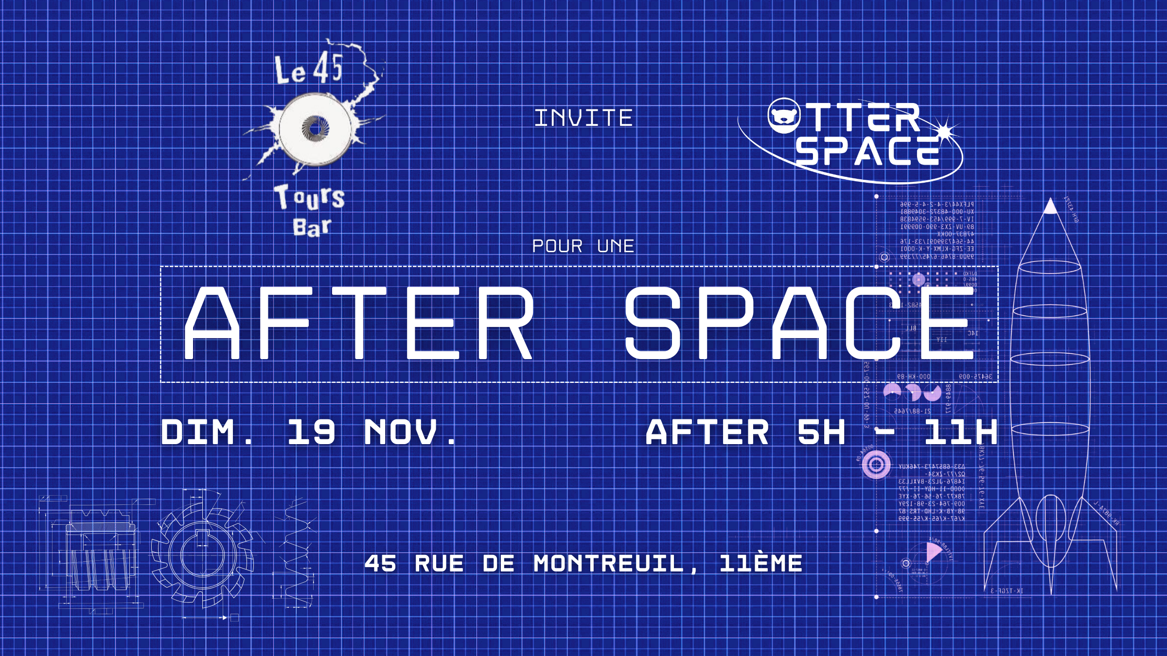AFTER Techno L'Atome #379 with Otter Space Collective - フライヤー表