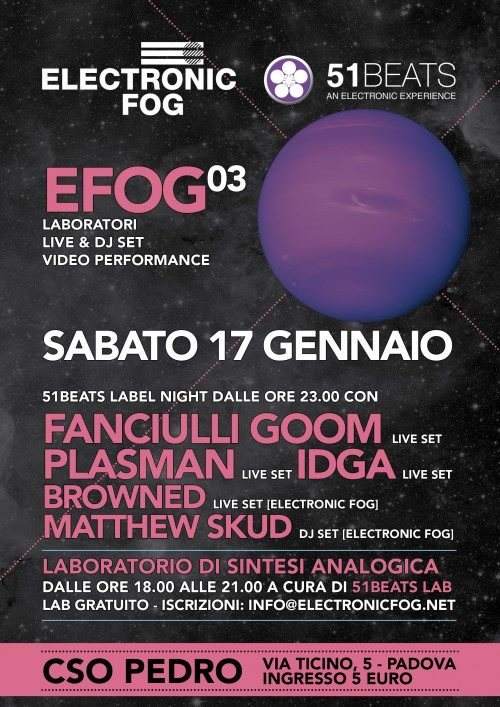 Efog 03 with Fanciulli Goom, Plasman, Matthew Skud, Idga, Browned - フライヤー表