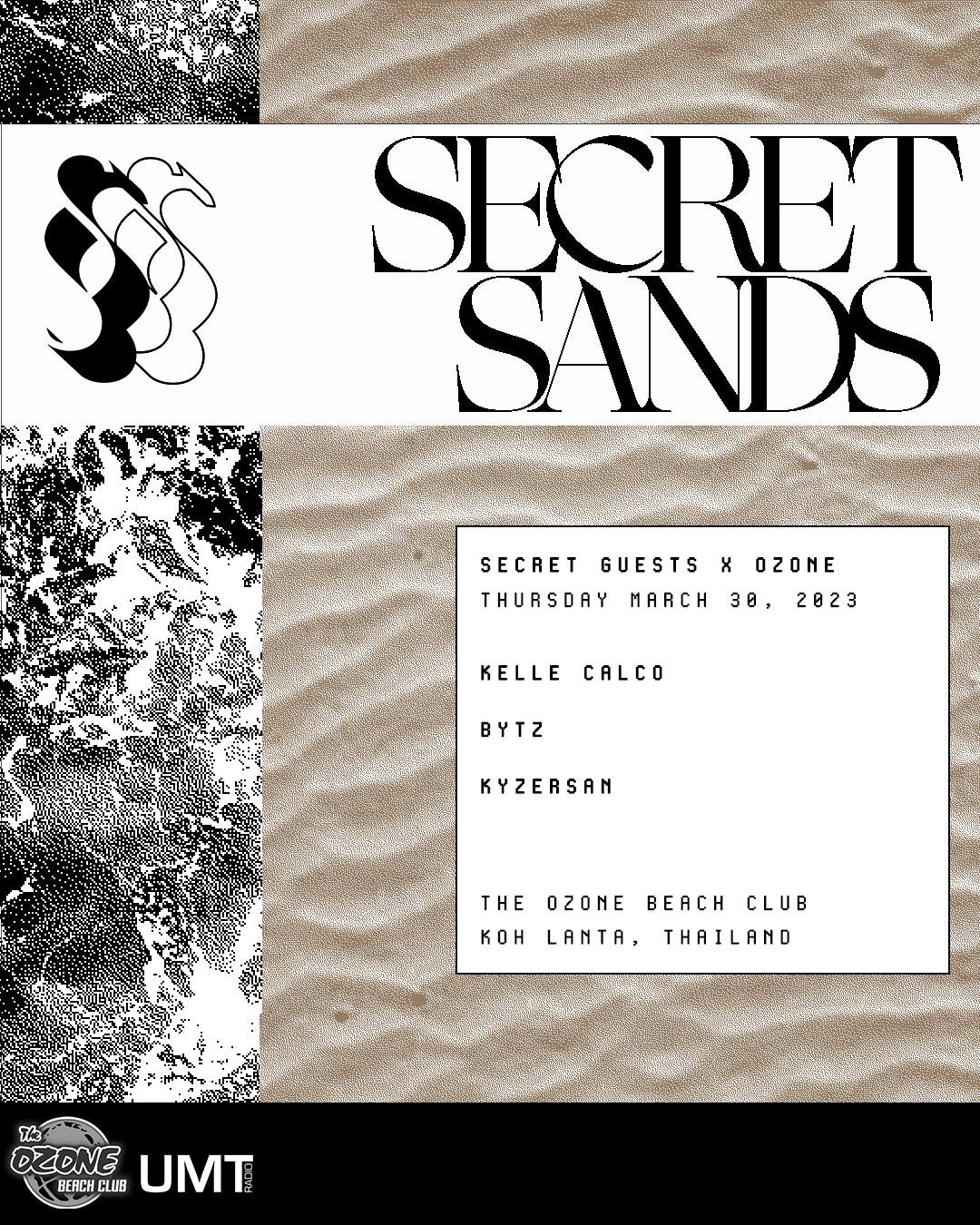 Secret Sands: Kelle Calco, Bytz, KyzerSan - フライヤー表
