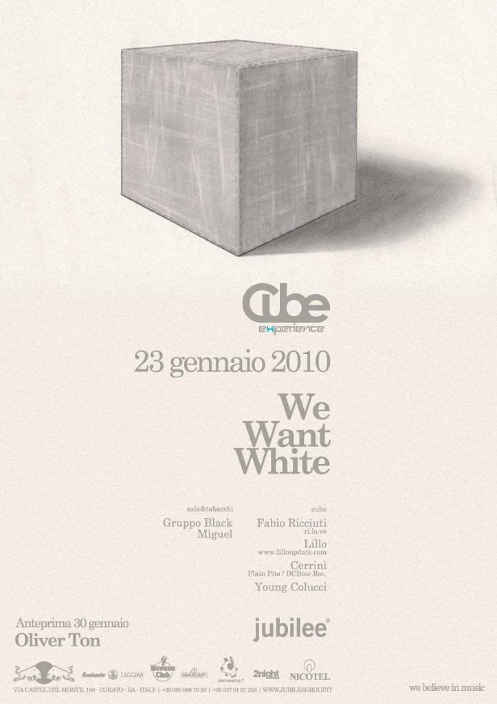 We Want White - フライヤー表