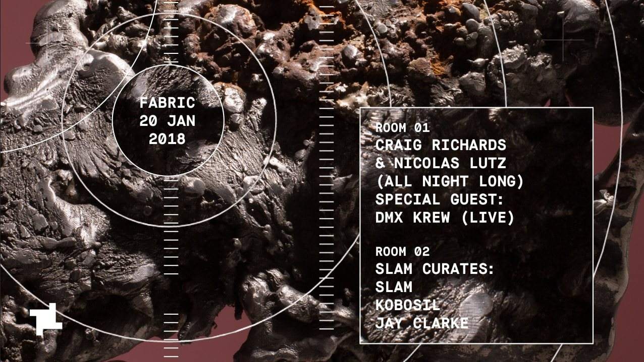 fabric: Craig Richards & Nicolas Lutz (All Night Long), DMX Krew & Slam Curates - Página frontal