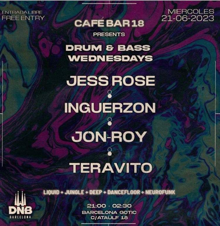 18 DRUM & BASS WEDNESDAYS at 18, Barcelona