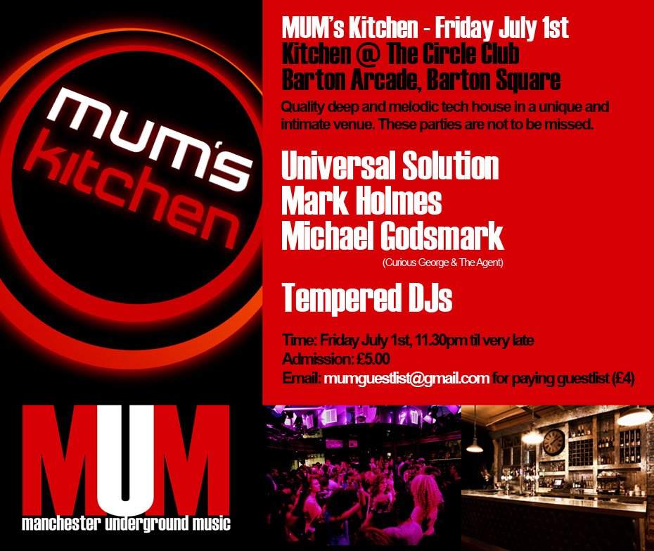 Manchester Underground Music presents Mum's Kitchen - Página frontal